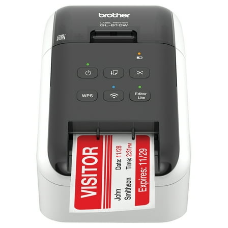 Brother QL-810W 2.4" Ultra-fast Direct Thermal Label Printer, USB, Wireless (b/g/n), WirelessDirect, Auto Cutter - White/Black