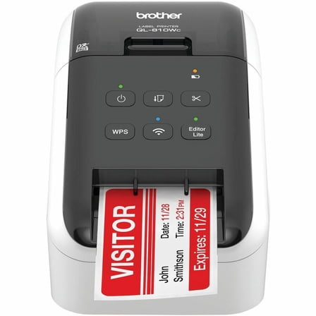Brother QL810WC QL-810WC 5 in. x 5.7 in. x 9.2 in. 110 Labels/min Print Speed Ultra Fast Label Printer
