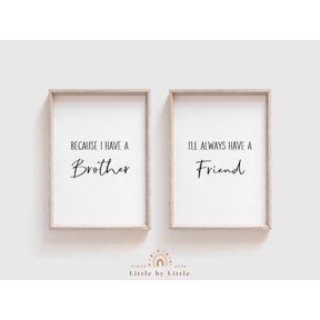 Brother Quote Boys Room Wall Set Poster