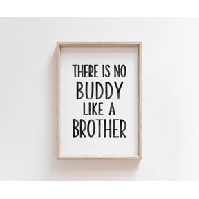 Brother Quote Minimal Boys Room Poster
