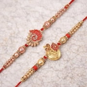 Brother Rakhi with Greeting Card | Rakhi Thread | Rakhi Gifts for Brother, Sister, Bhaiya, Bhabhi for Indian Rakhi Raksha Bandhan Festival Set of 2K4K5