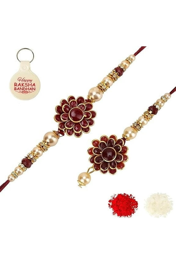 Brother Rakhi with Greeting Card | Rakhi Gifts for Brother, Sister, Bhaiya, Bhabhi for Indian Raksha Bandhan Festival (B2B2K)