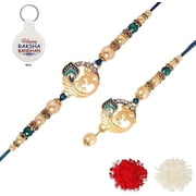 Brother Rakhi with Greeting Card | Rakhi Gifts for Brother, Sister, Bhaiya, Bhabhi for Indian Raksha Bandhan Festival B3B3K