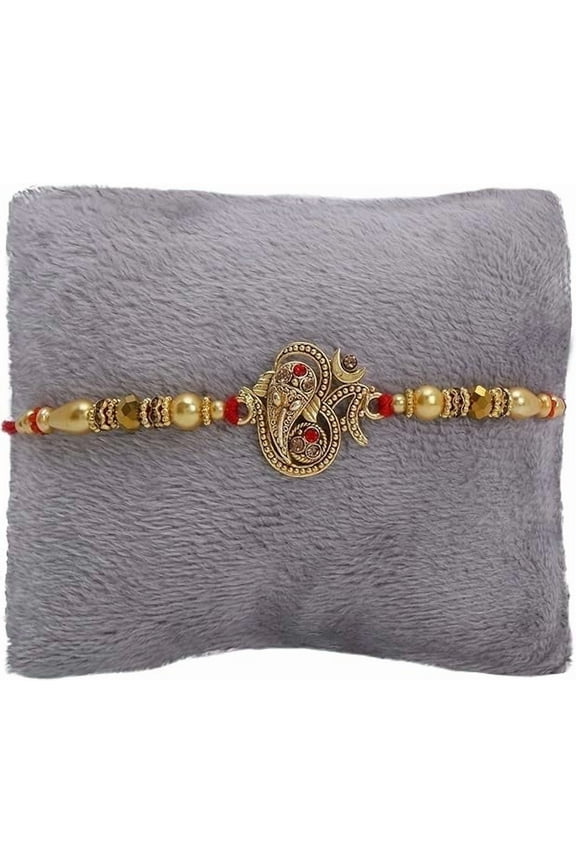 Brother Rakhi with Greeting Card | Rakhi Gifts for Brother, Sister, Bhaiya, Bhabhi for Indian Raksha Bandhan Festival (K15)