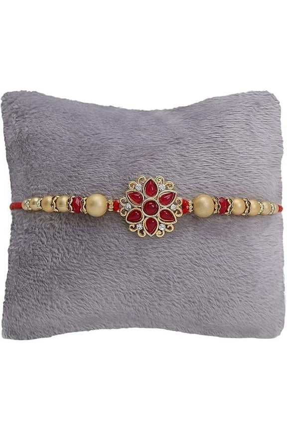 Brother Rakhi with Greeting Card | Rakhi Thread | Rakhi Gifts for Brother, Sister, Bhaiya, Bhabhi for Indian Rakhi Raksha Bandhan Festival (K11)