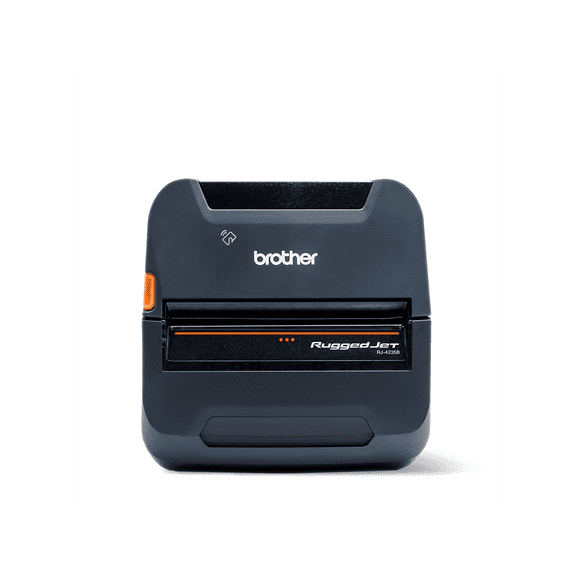 Brother RuggedJet RJ4235BL Direct Thermal Printer - 4-Inch Rugged Mobile Printer with Bluetooth Wireless Connectivity and Smart Li-ion Battery - USB - Bluetooth - (NFC)