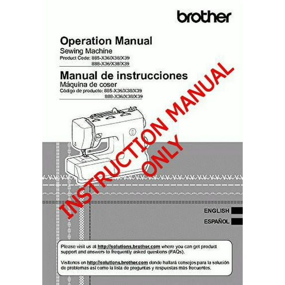 Brother SB530T Sewing Machine Owners Instruction Manual