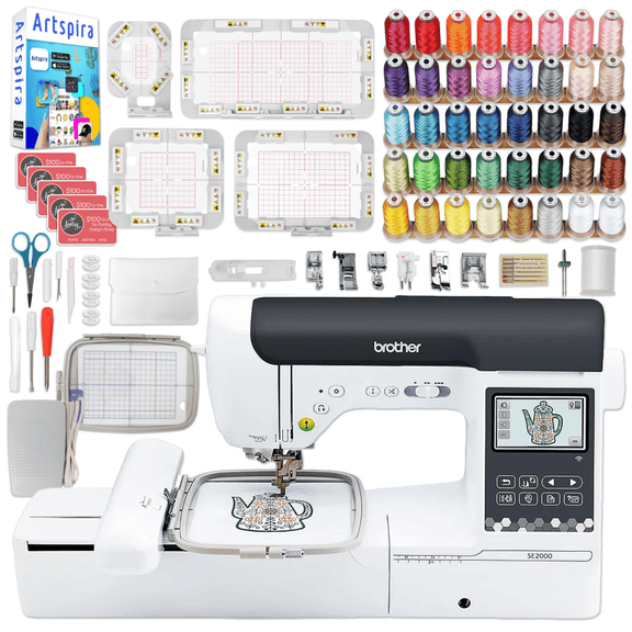 Brother SE2000 Combo Embroidery & Sewing Machine with Magnetic Hoop Set Kit