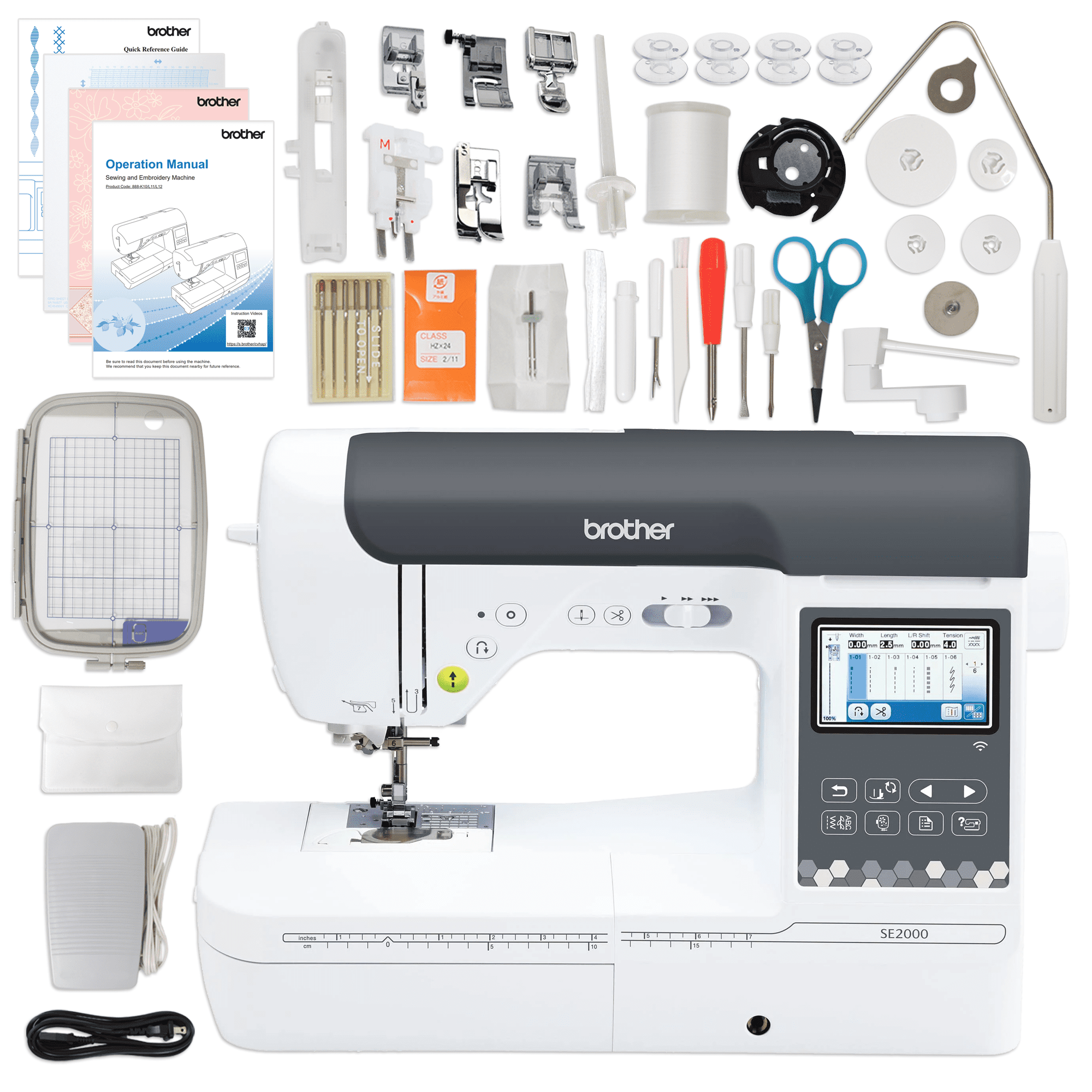 Brother SE2000 Embroidery & Sewing Machine w/ 5" x 7" Embroidery Hoop