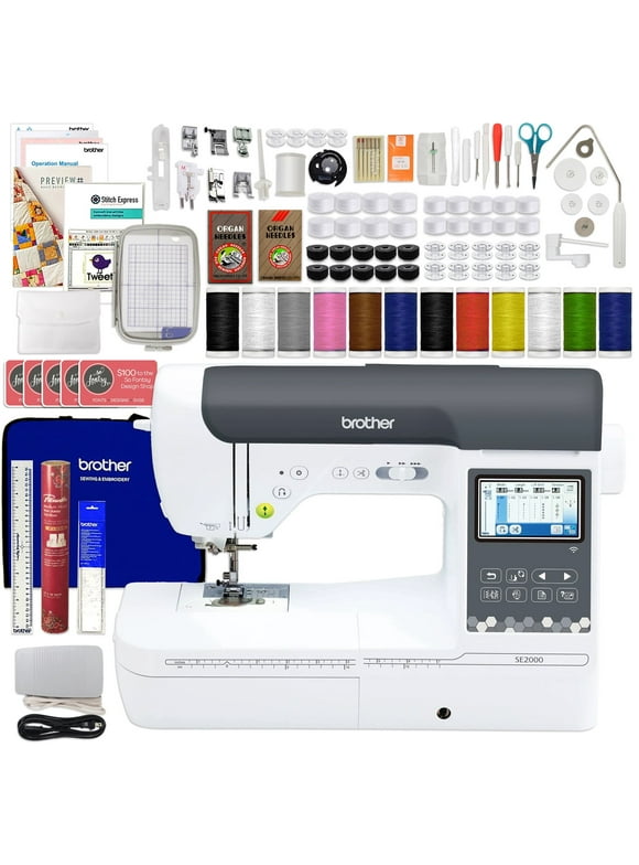 Brother SE2000 Embroidery & Sewing Machine w/ Deluxe $1749 Sewing & Embroidery Bundle
