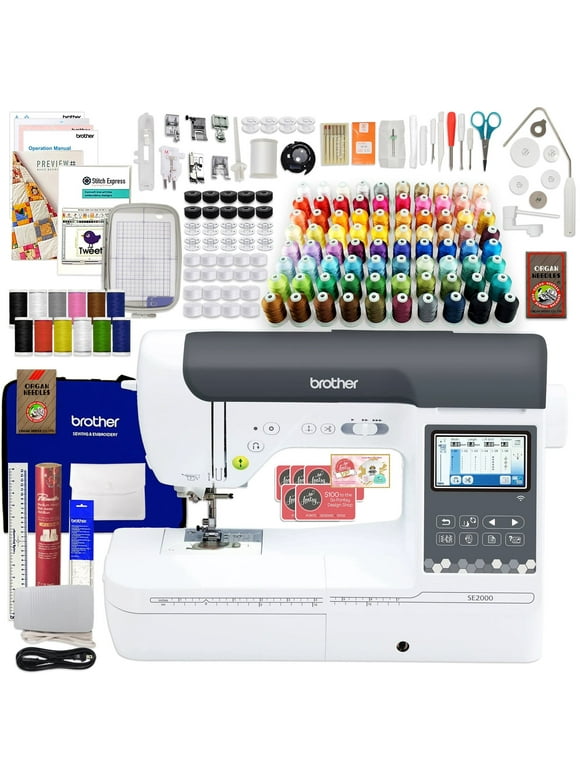 Brother SE2000 Embroidery & Sewing Machine w/ Deluxe $1749 Thread & Software Bundle