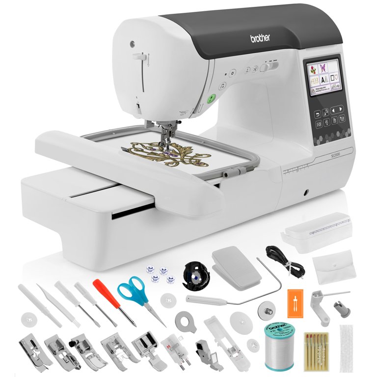 Brother SE2000 Sewing and Embroidery Machine w/ 5 inch x 7 inch Hoop + 193 Embroidery Designs + 241 Sewing Stitches