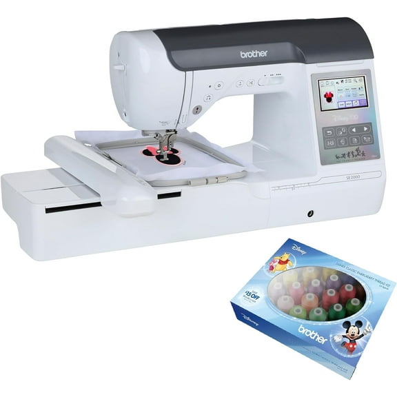 Brother SE2100Di Disney Sewing and Embroidery Machine and ETPDISCL24 Disney Classic Embroidery Thread Kit