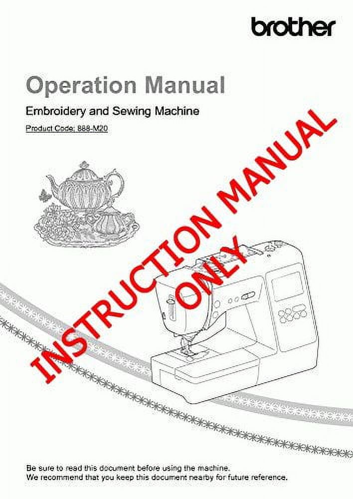 Brother SE625 Sewing Machine Instruction Manual User Manual