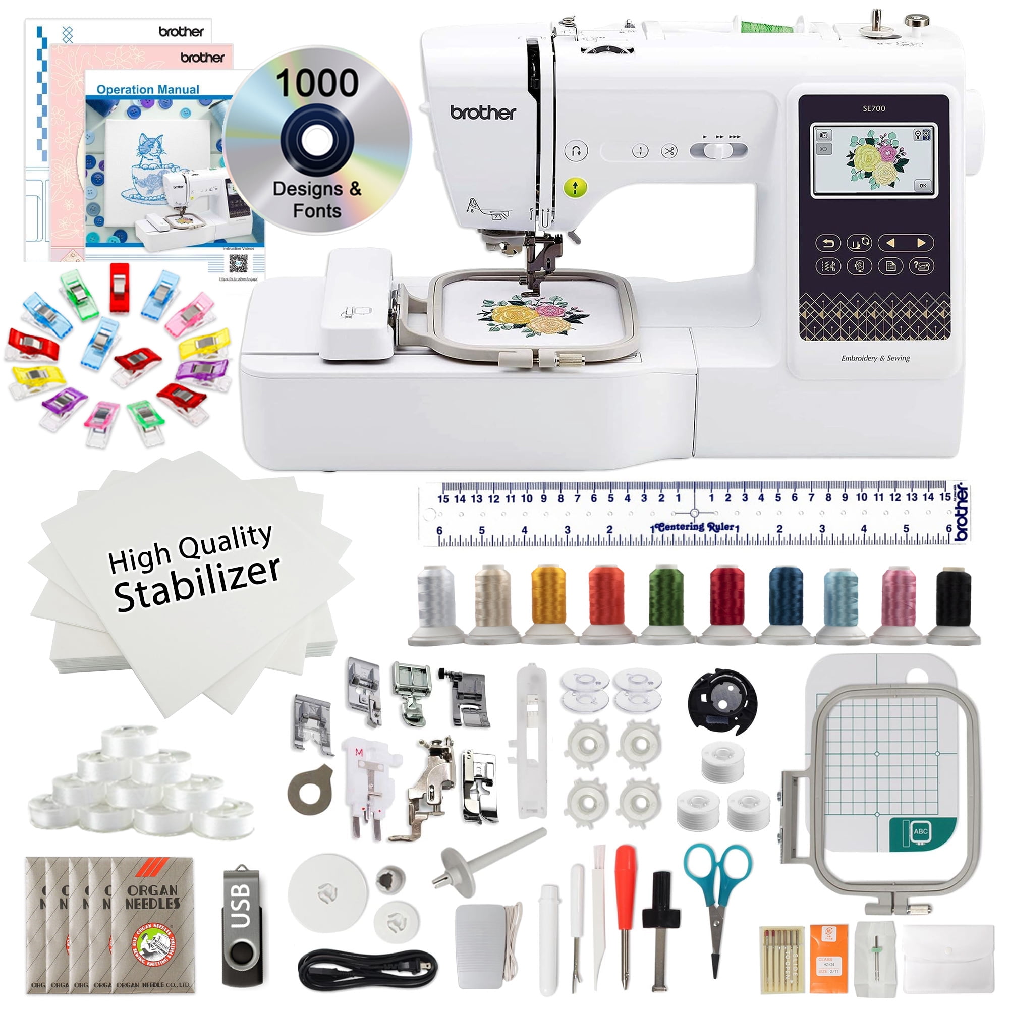 Brother SE700 Electric Computerized Sewing & Embroidery Machine with