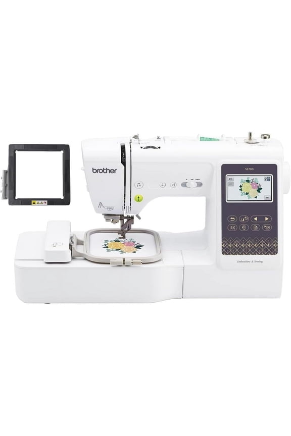 SE700 Sewing and Embroidery Machine with Wireless LAN, 3.7" Touchscreen, SAMFM100 4" x 4" Magnetic Hoop