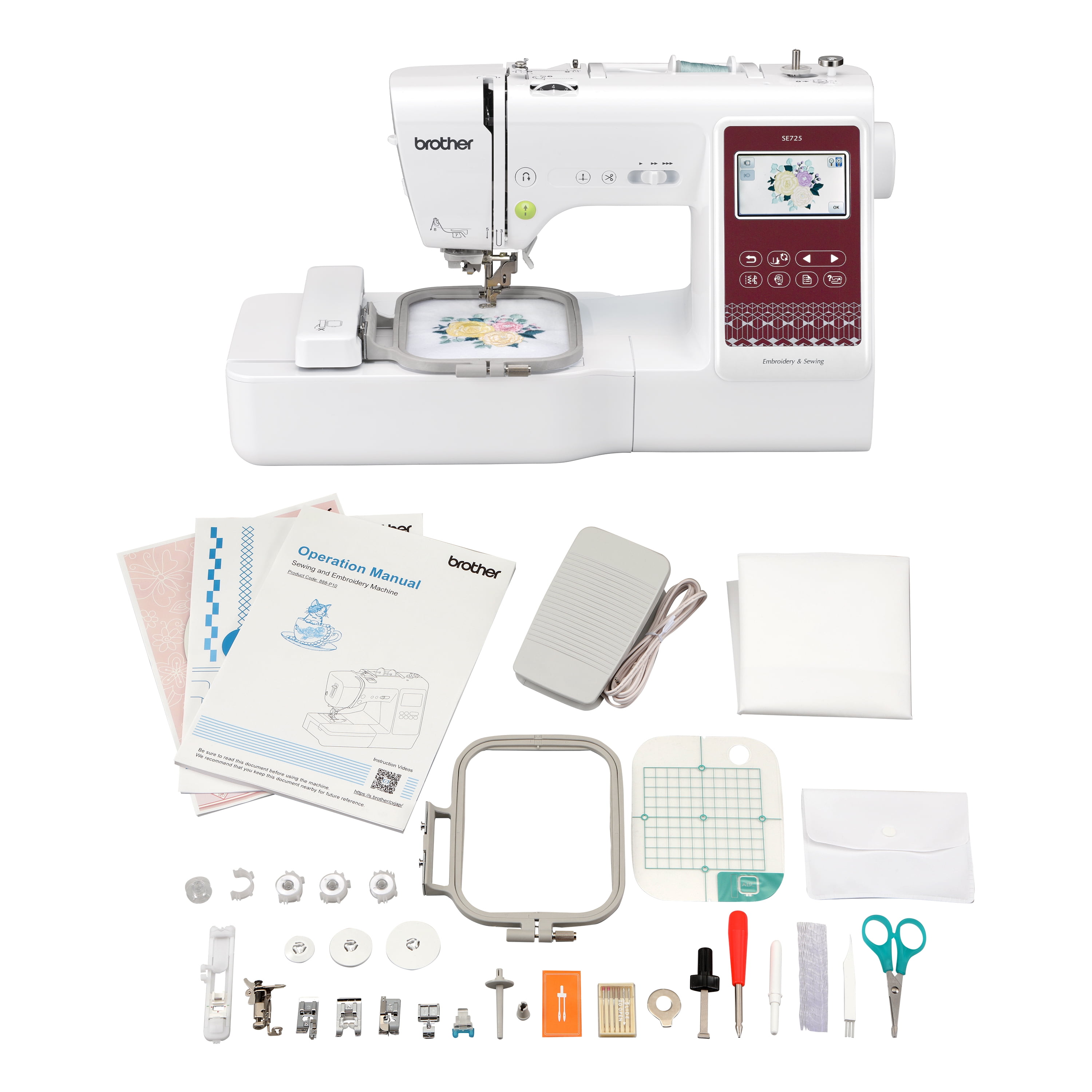 Computerized Sewing and Embroidery Machine with 4 x 4 Embroidery Area