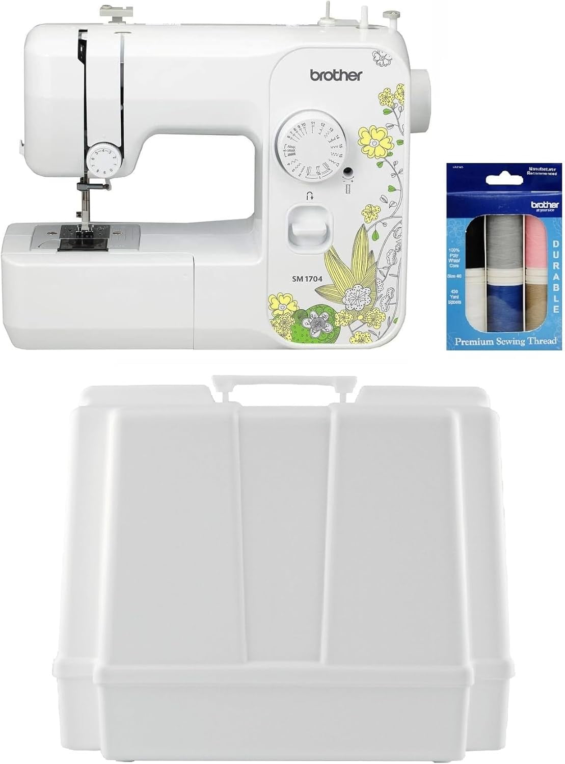 Brother SM1704 White Portable 17-Stitch Sewing Machine