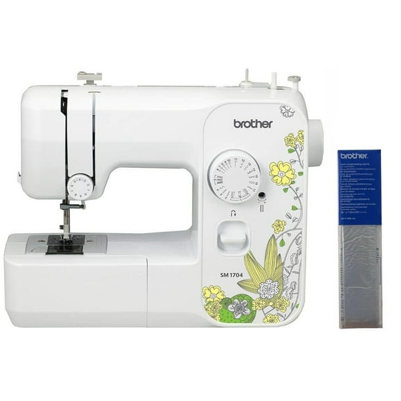 Brother SM1704 17-Stitch Free Arm Sewing Machine and SA520 Water Soluble Stabilizer