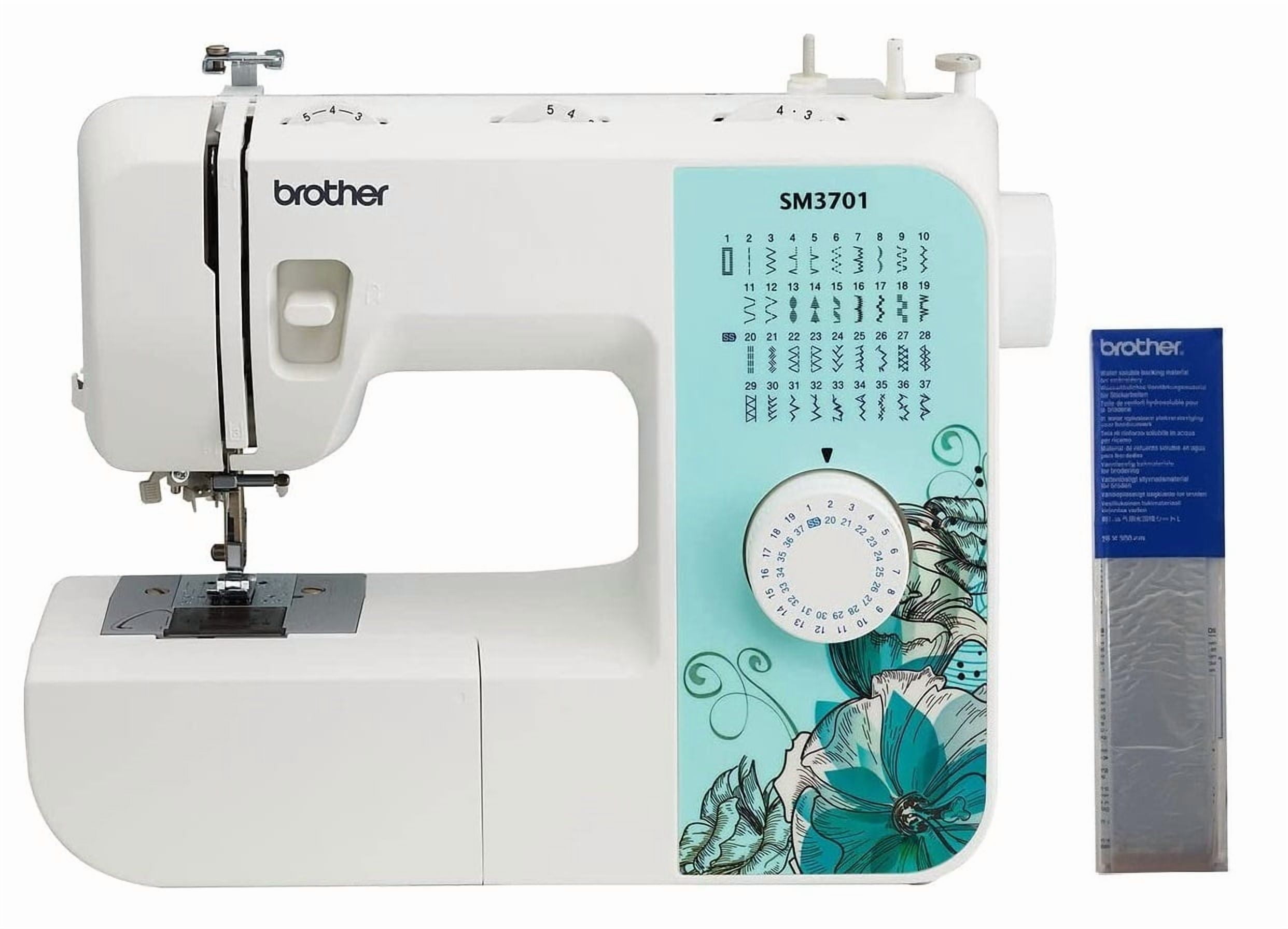 Brother SM3701 37-Stitch Free Arm Sewing Machine and SA520 Water Soluble Stabilizer