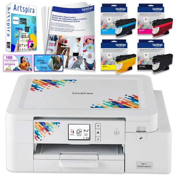 Brother SP-1 Sublimation Printer & Ink Base Bundle