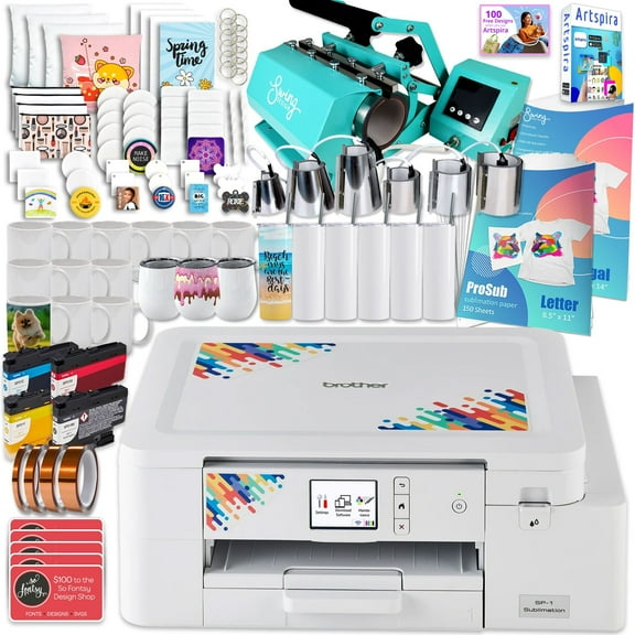 Brother SP-1 Sublimation Printer with 7-in-1 Tumbler Heat Press Bundle
