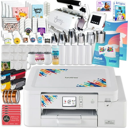 Brother SP-1 Sublimation Printer with 7-in-1 White Tumbler Heat Press Bundle