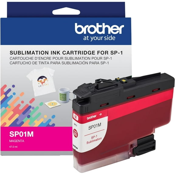 Brother Genuine Sublimation Ink Cartridge, SP01MS, Magenta, Standard Yield, 1 Piece