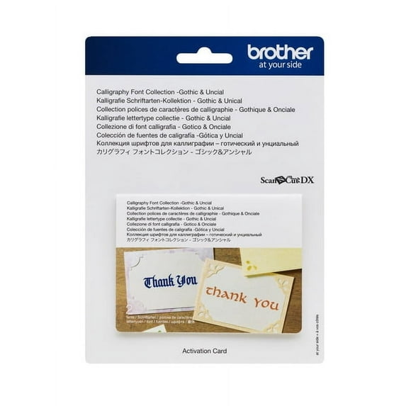 Brother ScanNCut Calligraphy Font Collection-Gothic & Unical Activation Card CADXCLGFP01