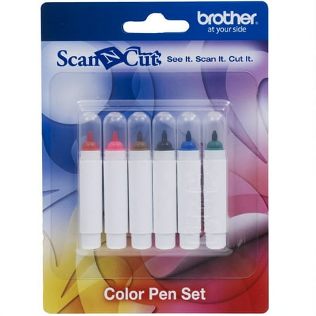 Brother - ScanNCut Pens (6-Count) - Red/Pink/Brown/Black/Blue/Green