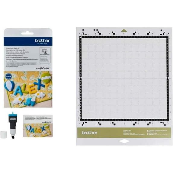 Brother ScanNCut DX Rotary Auto Blade Kit CADXRBKIT1 and Fabric Mat CADXMATF12