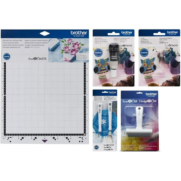 Brother ScanNCut DX Standard Tack Adhesive Mat, Auto Blade and Auto Blade Holder, Accessory Tools