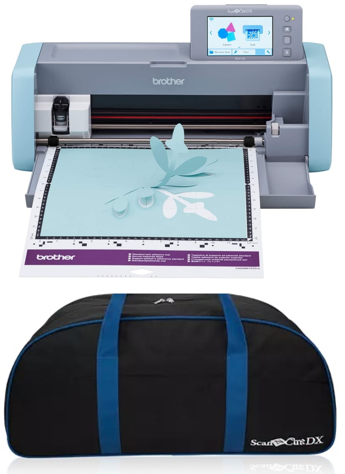Brother ScanNCut SDX125E Electronic DIY Cutting Machine with Scanner Plus CADXDUFFLEG Duffle Bag