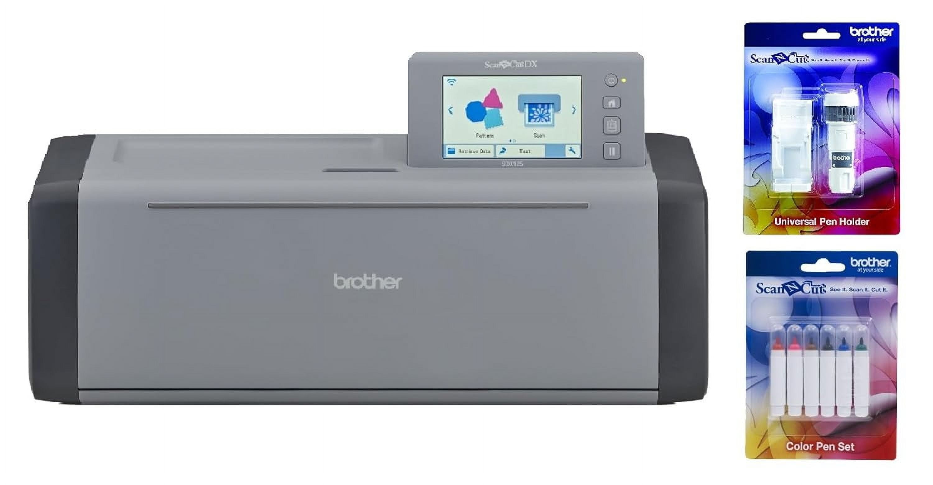 Brother ScanNCut SDX125EGY Electronic DIY Cutting Machine with Scanner, Plus Universal Pen Holder and Color Pen Set