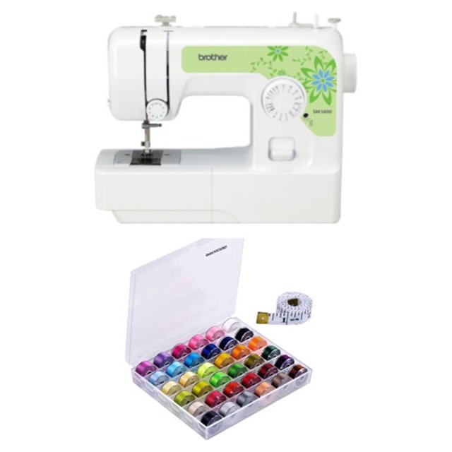 Brother Sewing SM1400 14 Stitch Sewing Machine (White) with 36Piece
