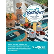 Brother Simply Appliqu  Creative Embroidery Lettering Software for PC, Resize, Save, 206 Appliqu  Designs +12 Fonts, 131 Embroideries and 8 Fonts SABESSADL