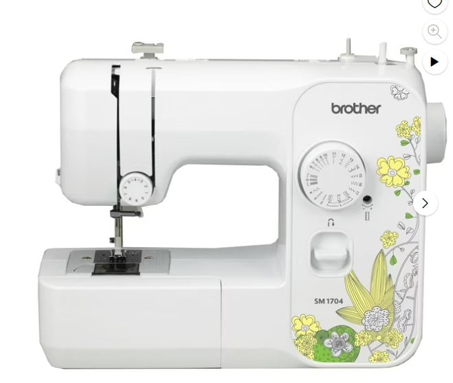 Brother SM1704 White Portable 17-Stitch Sewing Machine
