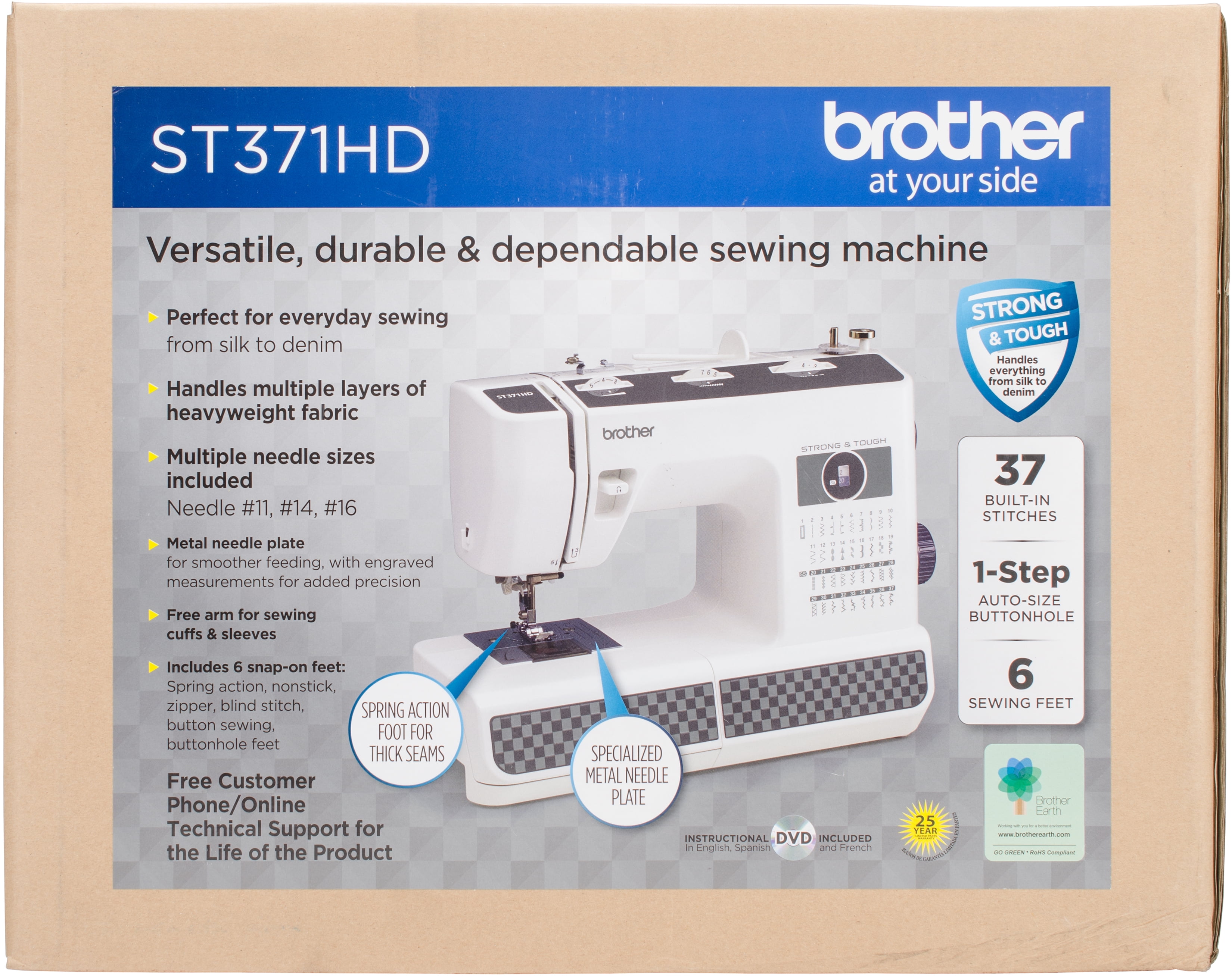 Brother Strong & Tough ST371HD Heavy-Duty Sewing Machine with 37 Built-in Stitches