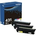 thumbnail image 1 of Brother TN-431C TN-431M TN-431Y DCP-L8410 HL-L8260 L8360 MFC-L8610 L8690 L8900 Toner Cartridge Set (Cyan Magenta Yellow, 3-Pack) in Retail Packaging, 1 of 4
