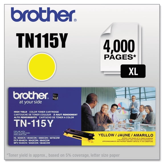 Brother TN115Y High-Yield Toner, Yellow