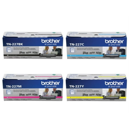 Brother TN227 4 Pack Toner Set (TN227BK, TN227C, TN227M, TN227Y)