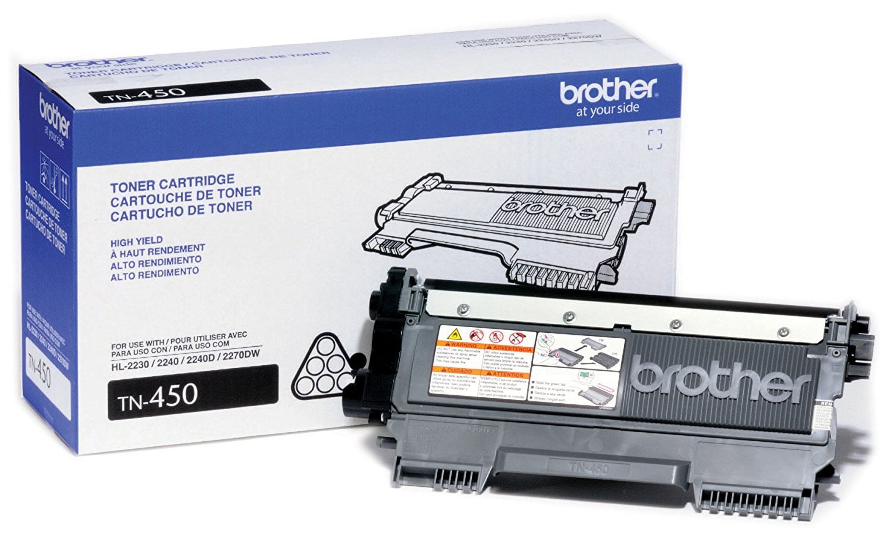 Brother Genuine TN450 High Yield Black Printer Ink Toner Cartridge Walmart