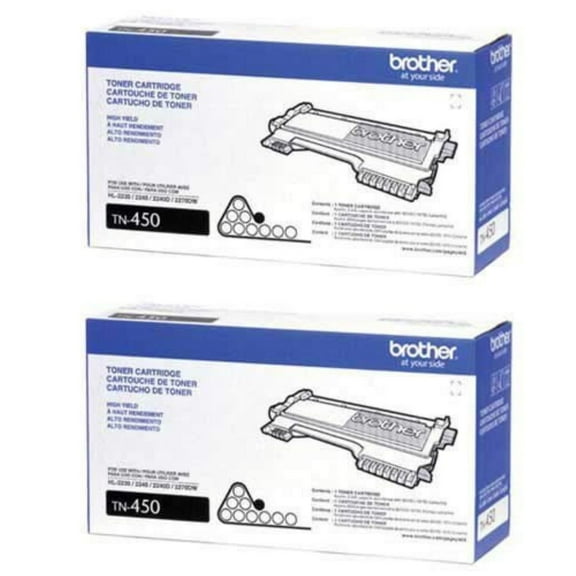 Brother TN450 (TN-450) High Yield Black Toner-2 Pack