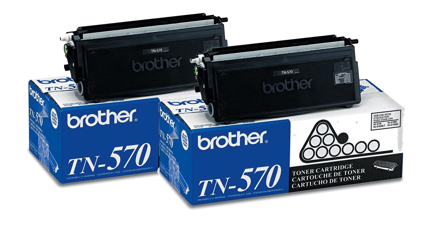 Brother TN570 High Yield Toner Cartridge (6,700 Yield) 2-Pack Sansujyuku sansujyuku.com