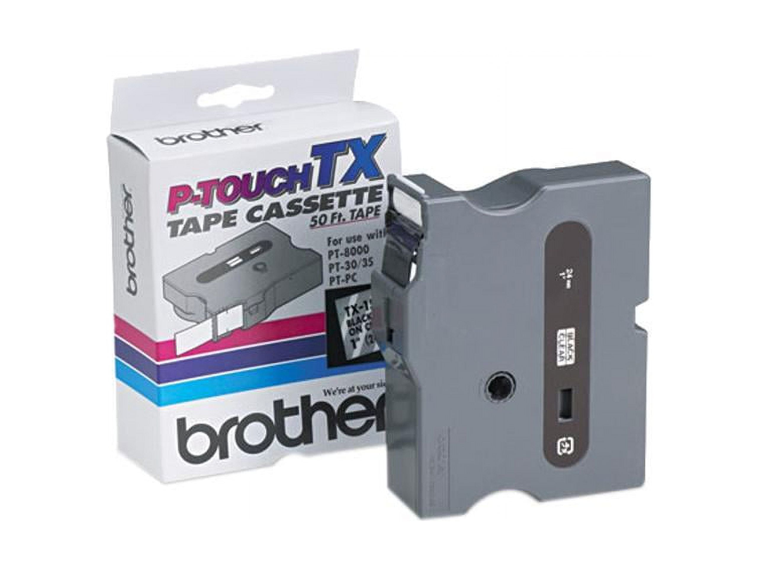 Brother TX Series Laminated Tape Cartridge 1" - Clear - 1 Each