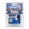 thumbnail image 1 of Brother  TZe Standard Adhesive Laminated Labeling Tape  3/4w  Black on Clear, 1 of 1