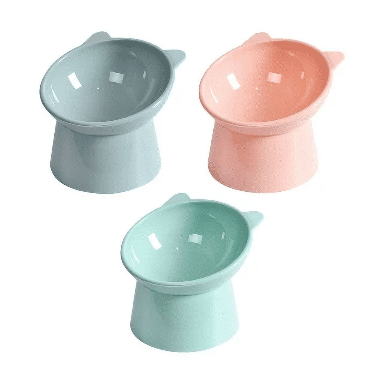 Brother Teddy Raised Cat Food Bowls 15 Degrees Plastic Tilted Elevated