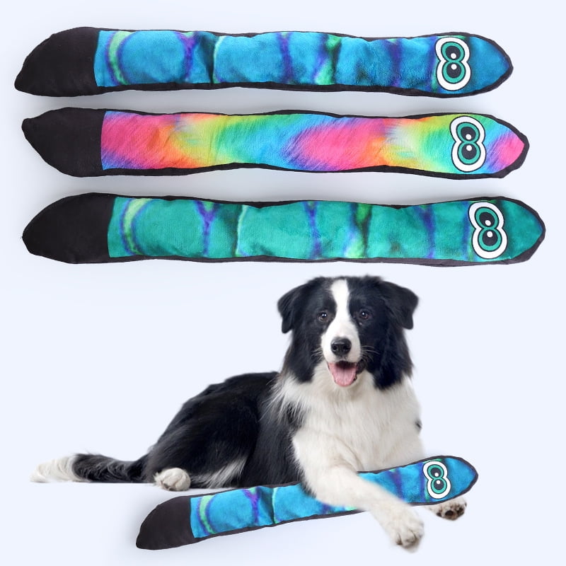 Brother Teddy Snake Plush Toy for Puppy Dogs Plush Snake Toys