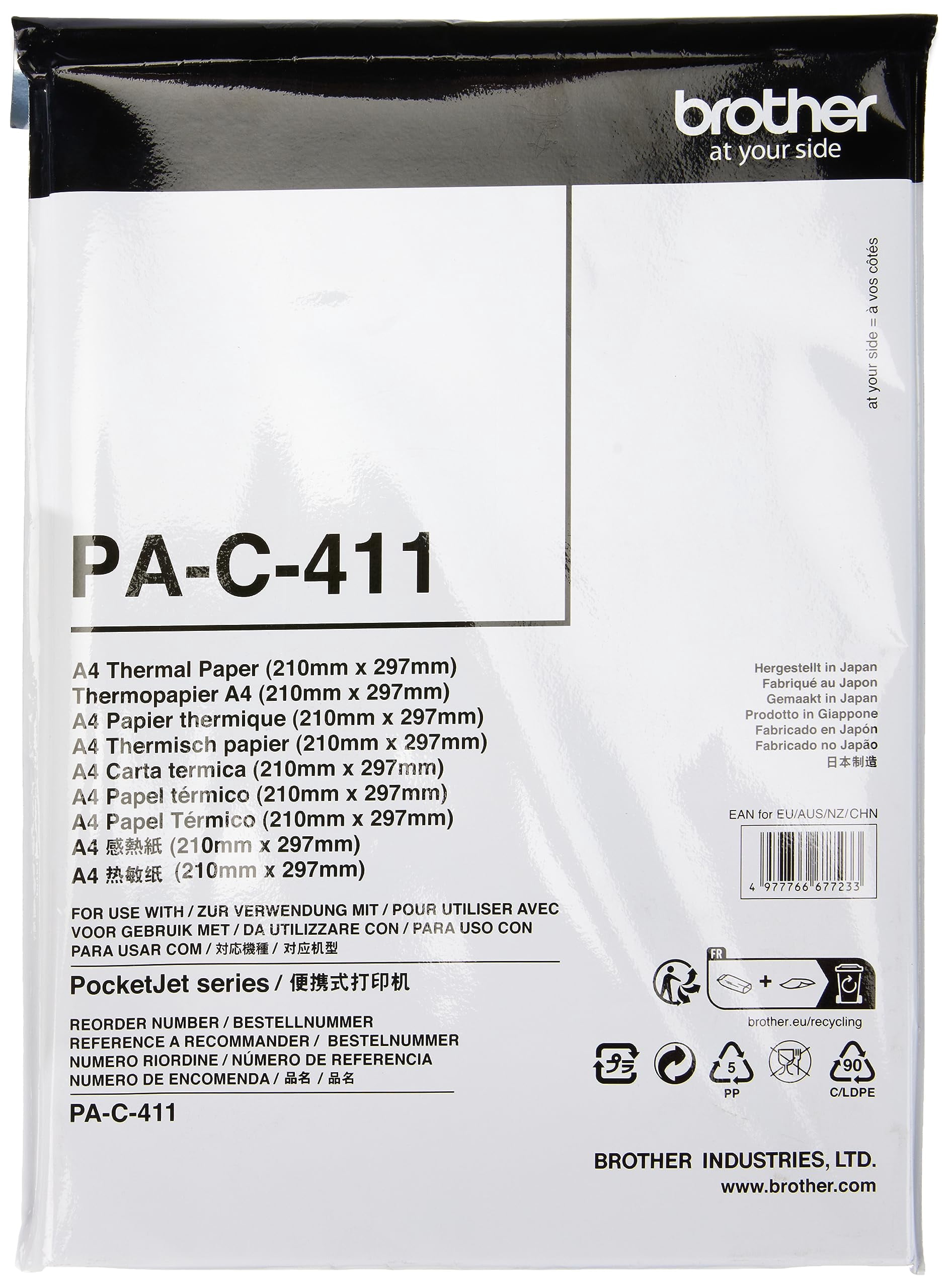 Brother PAC411 Thermal Paper A4 Original, 100 Sheets Ream