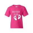 thumbnail image 1 of Brother To Be Unisex Youth Kids T-Shirt Tee Clothing Youth Large Heliconia Pink, 1 of 5